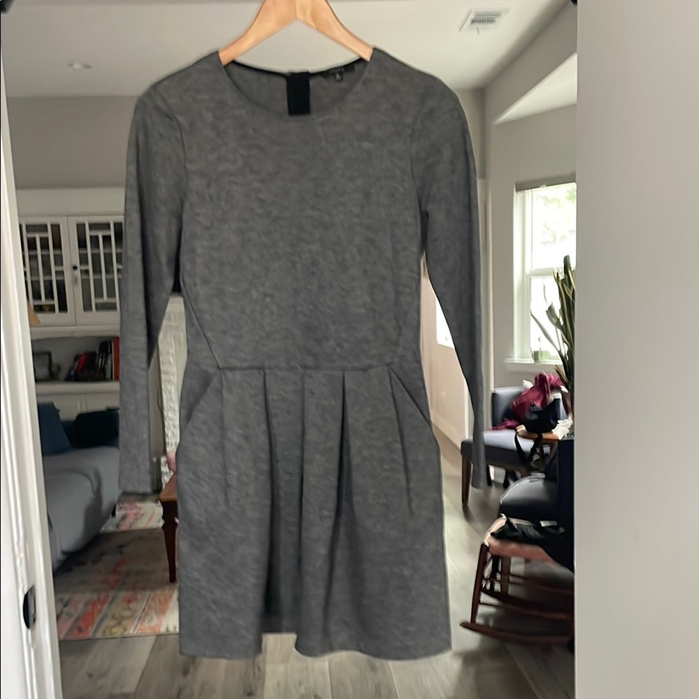 Talula Gray Long Sleeve Sheath Dress